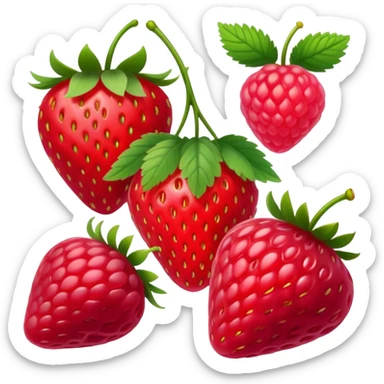 Berries and strawberries and raspberries sticker