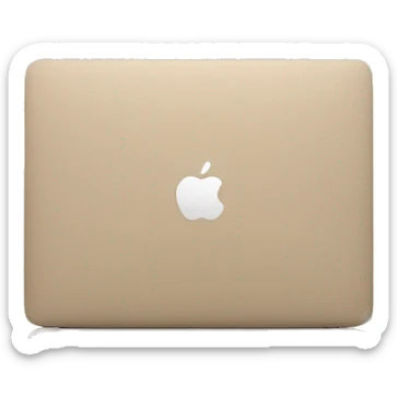 Beige macbook sticker