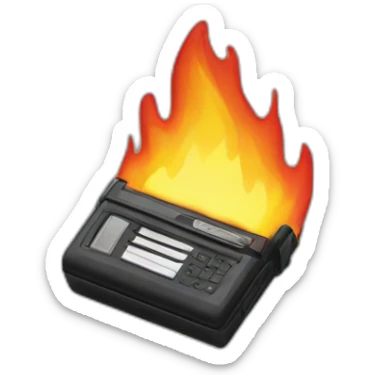90s pager on fire sticker
