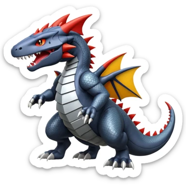 Tyrunt-Garchomp-Aggron-Axew-fusion sticker