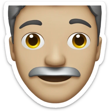 Man in a blindfold with dark hair sticker