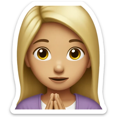 Girl praying  sticker