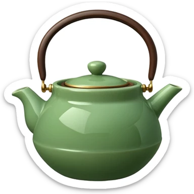 sencha. kyushu pot, gong fu sticker