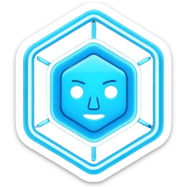 neon cyberpunk-themed icon representing personal agency sticker