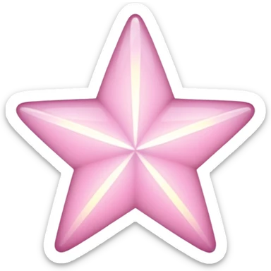 pale pink star sparkle sticker