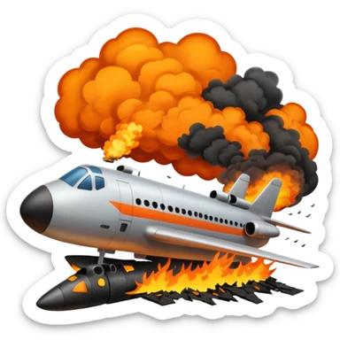airplane wing tank explosion sticker