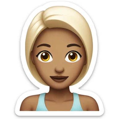 Skin care woman sticker