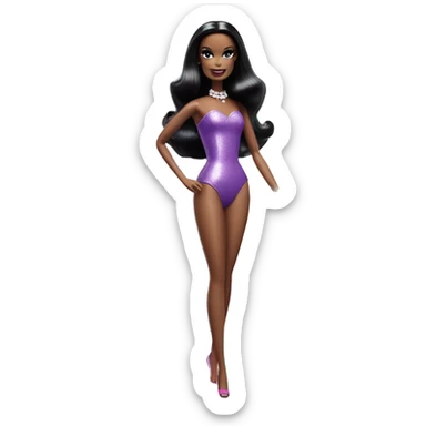 1960’s Debut Barbie CC,Morticia Addams,cute,showing off, sparkling swimwear, accessories  sticker