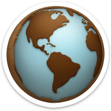 Globe Brown sticker