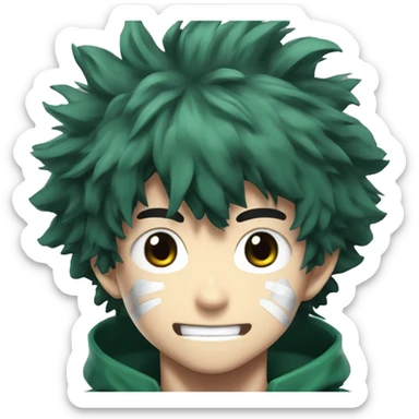 izuku midoriya from my hero academia sticker