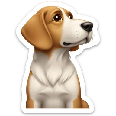 Praying dog sticker