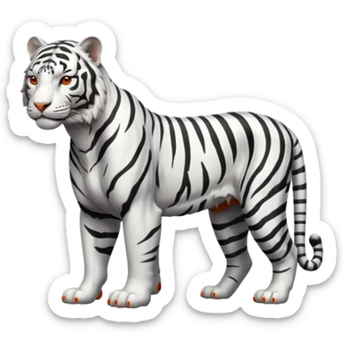 White tiger full with body sticker