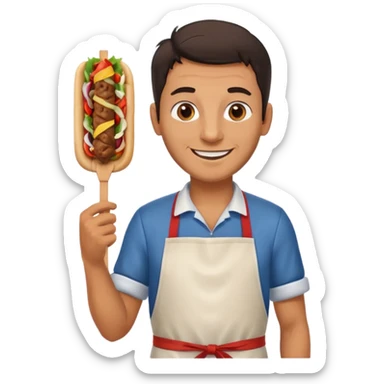 kebab man sticker