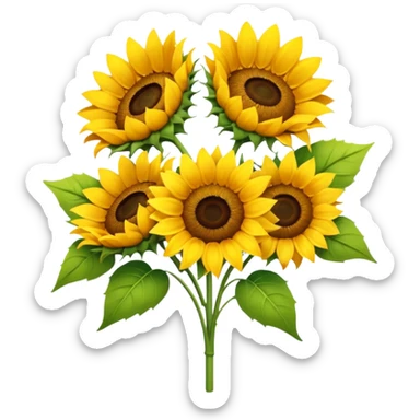 A bouquet of Sunflowers sticker