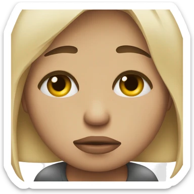 sad kiss face emoji style sticker