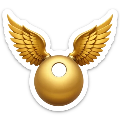 Redondo,con alas y dorado y Harry Potter sticker