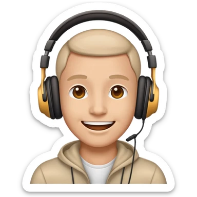 Vector Emoji Emoji Wearing Headphones Happy Stock Vector (Royalty Free) 573495412 | Shutterstock sticker