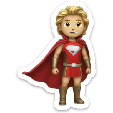 Tekel avec une cape de super héros  sticker