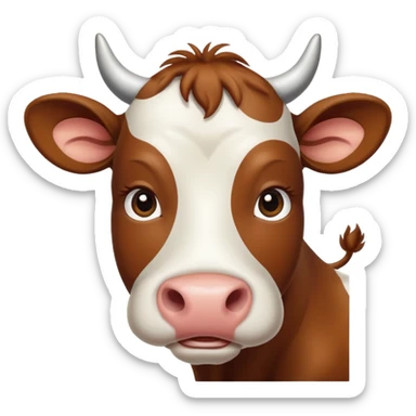 High resolution of A cow sticker