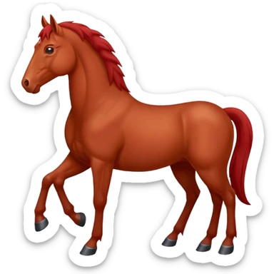 Liver red horse sticker