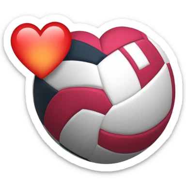 Volleyball with heart sticker