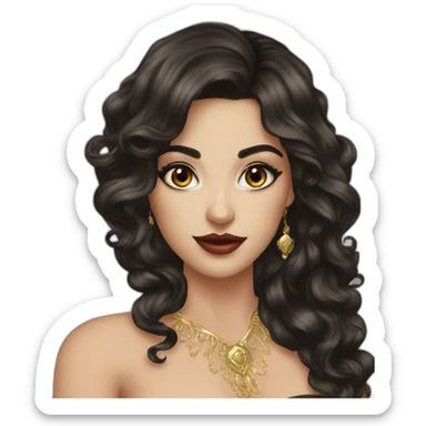 Masquerade beautiful brunette sticker