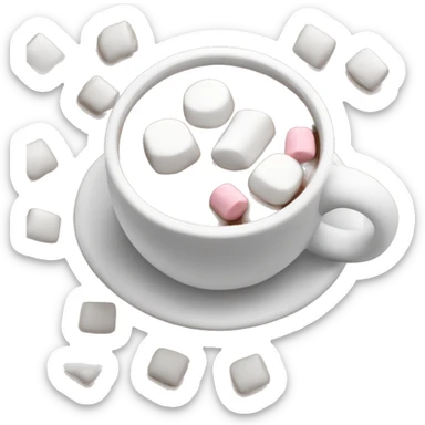 Hot Chocolate with marshmallows  sticker