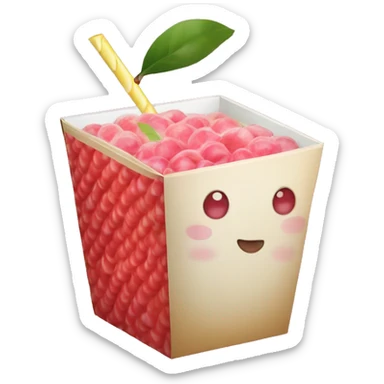 Lychee box drink sticker