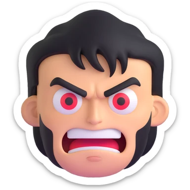 angry mood emotion face sticker