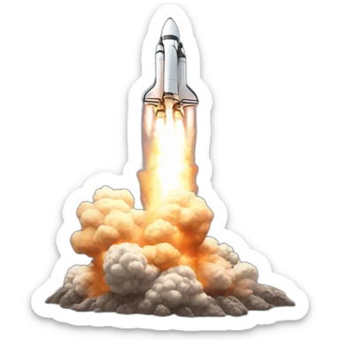 rocket explode sticker