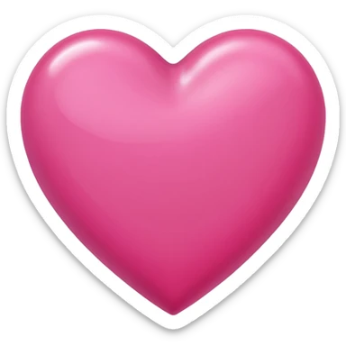 Make a pink heart with a cursive R in the middle sticker
