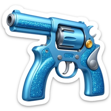 glitter blue cian gun sticker