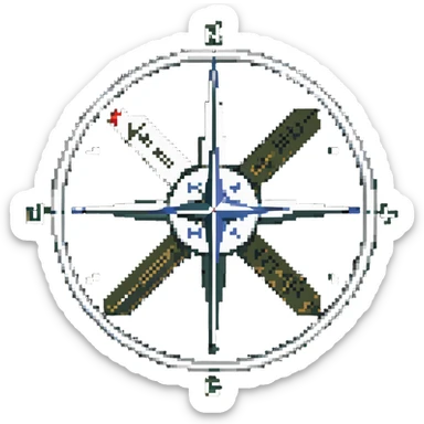 Army tactical compass with NATO symbol sticker