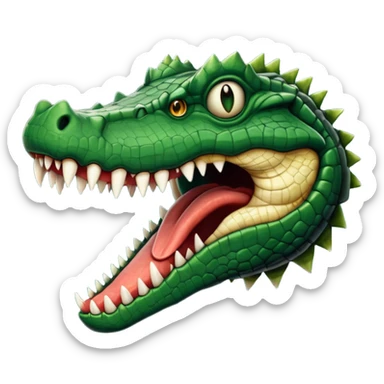 crocodile maw, scary aesthetic, dark sticker