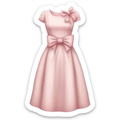 pale pink Vintage bow dress sticker