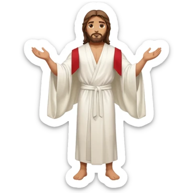 fullbody jesus christ jacked, sleeveless sticker
