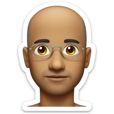 Almost bald Indian guy thin legs sticker