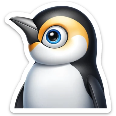 Love eyes penguin sticker