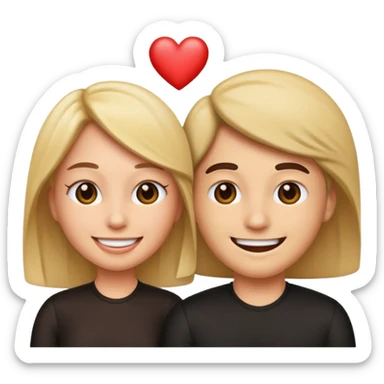 Female and male emoji having sex missionary style sticker