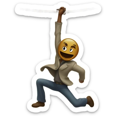 So I leap from the gallows and I levitate down your street sticker