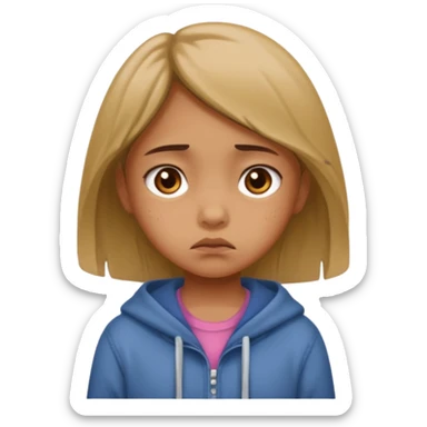 poor begger little girl sticker