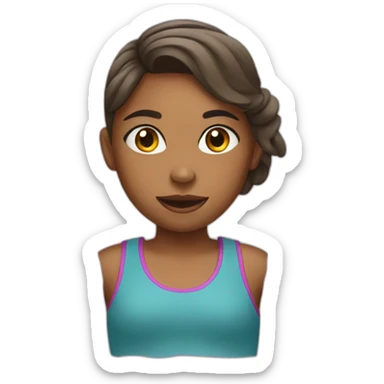 Girl in gym sticker