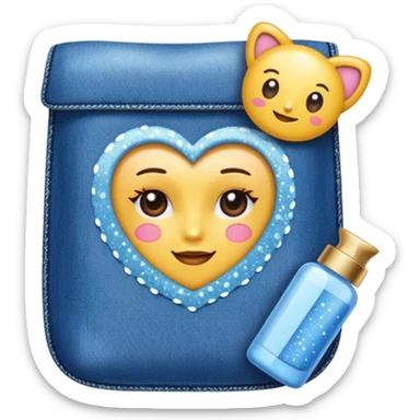 skin care Kit glittery denim sticker