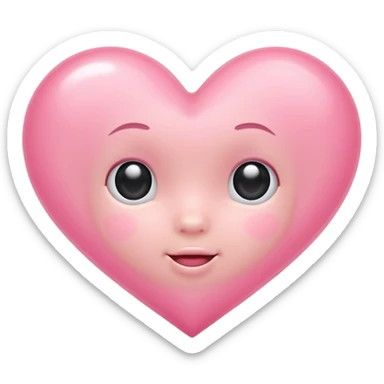 Baby pink heart sticker
