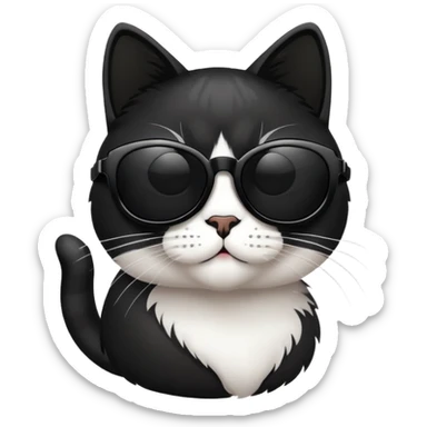 Cat with sunglasses sticker