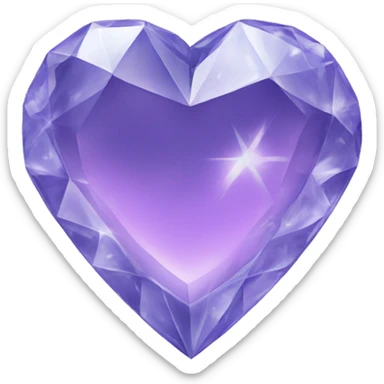 Crystal heart sticker