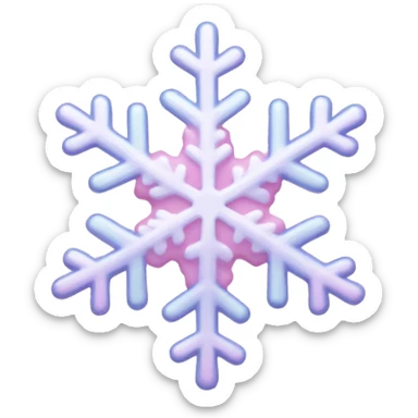 pastel pink snowflake  sticker