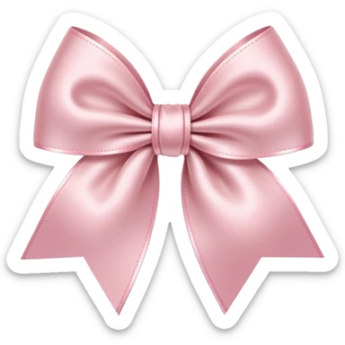light pink ribbon bow sticker