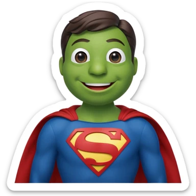 kermit as superman sticker