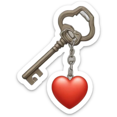 Heart with Key sticker
